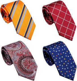 img 4 attached to X Long XX Long Assorted 4 Pack Belluno Men's Accessories for Ties, Cummerbunds & Pocket Squares