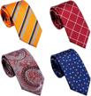 x long xx long assorted 4 pack belluno men's accessories for ties, cummerbunds & pocket squares logo