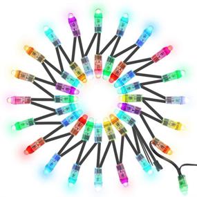 img 4 attached to 🎉 Aclorol LED String Lights WS2811 - Individually Addressable RGB Pixel String Lights - Waterproof IP68, Full Color, Black Wire 12mm Diffused Round Modules - Set of 50pcs for Christmas Holiday Party