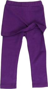 img 1 attached to 👧 ToBeInStyle Girl's 4 Pack 100% Cotton Skirted Full Length Pull-On Leggings - Infant to 5T