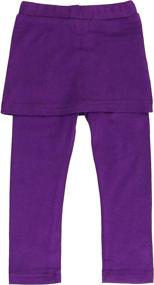 img 2 attached to 👧 ToBeInStyle Girl's 4 Pack 100% Cotton Skirted Full Length Pull-On Leggings - Infant to 5T