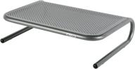 🖥️ allsop metal art jr. monitor stand - 14" wide platform holds up to 40 lbs with keyboard storage space - pewter (27021) logo