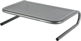 img 4 attached to 🖥️ Allsop Metal Art Jr. Monitor Stand - 14" Wide Platform Держит до 40 фунтов с местом для хранения клавиатуры - Свинец (27021)