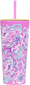 img 3 attached to 🌼 Lilly Pulitzer Insulated Reusable Flexible: The Perfect Eco-Friendly Solution for Keeping Your Beverages Cool