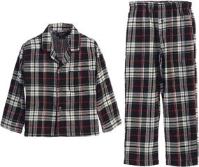 img 2 attached to Cozy and Stylish: Gioberti Little Flannel Pajamas Stripe for Boys' Clothing, Sleepwear & Robes