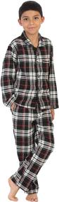 img 3 attached to Cozy and Stylish: Gioberti Little Flannel Pajamas Stripe for Boys' Clothing, Sleepwear & Robes