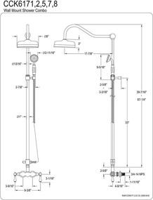 img 1 attached to 🚿 Polished Chrome Kingston Brass CCK6171 Vintage Shower Combination