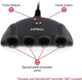 img 1 attached to 🎮 Enhance Your Nintendo Switch Gaming Experience with the Nyko Retro Controller Hub Plus - 4 Port Gamecube Adapter with Turbo and Home Button (87274)