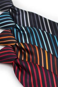 img 3 attached to Bows N Ties Necktie Stripe Multi Color Microfiber