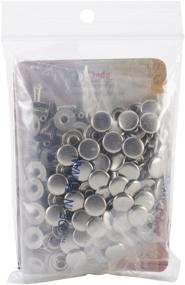 img 1 attached to 🔩 High-Quality Tandy Leather Rapid Rivets - Medium Nickel Plated (100/pack) - Model 1273-12