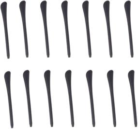 img 3 attached to High-Quality 8 Pairs Anti-Slip Silicone Replacement Eyeglass End Tips Ear Sock Pieces Tube for Thin Metal Eyeglass Legs in Sleek Black Color