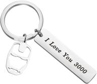 💖 maofaed i love you 3000 i love you tons father gift keychain - comic movie inspired fan gift logo