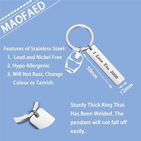 img 3 attached to 💖 MAOFAED I Love You 3000 I Love You Tons Father Gift Keychain - Comic Movie Inspired Fan Gift