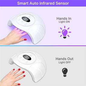 img 3 attached to 💅 Quick Dry UV LED Nail Lamp 60W with 3 Timer Settings - Portable Nail Dryer and Curing Light for All Gel Nail Polish