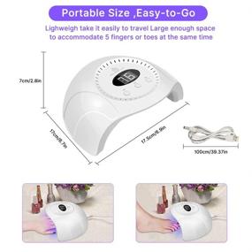 img 1 attached to 💅 Quick Dry UV LED Nail Lamp 60W with 3 Timer Settings - Portable Nail Dryer and Curing Light for All Gel Nail Polish