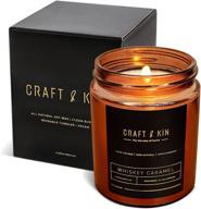 🕯️ whiskey caramel christmas candle premium edition - scented candles for men, all natural home fragrance, holiday aromatherapy candle, non-toxic & long-lasting logo