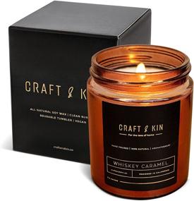 img 4 attached to 🕯️ Whiskey Caramel Christmas Candle Premium Edition - Scented Candles for Men, All Natural Home Fragrance, Holiday Aromatherapy Candle, Non-Toxic & Long-Lasting