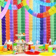 яркий 12-пакет гирлянд с бумажными цветами четырехлистного клевера: идеальное украшение для вечеринок на дни рождения, свадьбы, вечеринок для беременных и дома. логотип