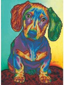 img 2 attached to 🐶 AIRDEA DIY Diamond Painting Dog Kit: Fun and Easy 5D Full Drill Gem Art for Adults and Kids – Dachshund Design Included!