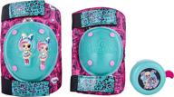 🚴 actgear-245lol: pink lol surprise signature series knee pads & elbow pads for kids bike + bonus bell (ages 5-8) logo