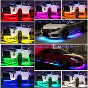 img 3 attached to 🚗 Светодиодные автомобильные подсветки LEDCARE: беспроводное управление приложением, синхронизация с музыкой, 16 миллионов цветов, водонепроницаемый набор неоновых акцентов (цвет мечты)