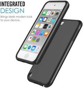 img 3 attached to 📱 MoKo Case for iPod Touch 2019, iPod Touch 7, 6, 5 - 2 in 1 Black Shock Absorbing TPU Bumper Slim Protective Case with Hard Back Cover