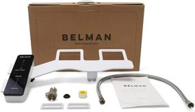 img 2 attached to BELMAN Premium Bidet Attachment - Sleek & Slim Design - Hygienic Water Sprayer - Dual Wash Nozzles with Self Cleaning - Adjustable Water Pressure - Non-Electric Install - Black