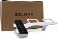 belman premium bidet attachment - sleek & slim design - hygienic water sprayer - dual wash nozzles with self cleaning - adjustable water pressure - non-electric install - black logo