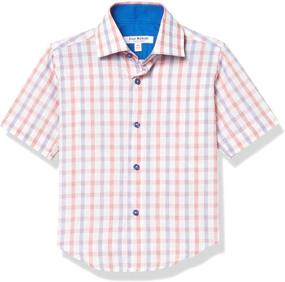img 3 attached to Issac Mizrahi Classic Button Shirt Boys' Clothing for Tops, Tees & Shirts