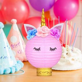 img 3 attached to 🦄 Unicorn Birthday Party Decorations - Paper Lanterns Table Centerpiece DIY Ideas for Unicorn Themed Party Supplies and Baby Shower Celebration