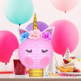 img 2 attached to 🦄 Unicorn Birthday Party Decorations - Paper Lanterns Table Centerpiece DIY Ideas for Unicorn Themed Party Supplies and Baby Shower Celebration