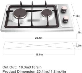 img 2 attached to NOXTON Built Cooktop Stainless 16207Btu