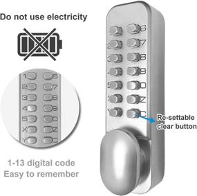 img 2 attached to 🔐 SPOTACT Mechanical Keyless Door Lock: Secure & Convenient 6-Code Entry Lock for Home, Hotel, Office & More