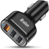 🚗 bralon usb car charger with quick charge 3.0 & dual usb-a for phone 12 pro(max)/11 pro max/galaxy s10 & more logo