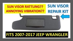 img 3 attached to Набор для ремонта солнцезащитных козырьков Jeep Wrangler JK JKU - черный, комплект из 2 штук для водителя и пассажира.