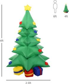 img 2 attached to 🎄 HOMCOM 4ft Christmas Inflatable Christmas Tree with Presents - Outdoor Blow-Up Yard Decoration with LED Lights Display for Enhanced SEO
