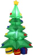 🎄 homcom 4ft christmas inflatable christmas tree with presents - outdoor blow-up yard decoration with led lights display for enhanced seo logo