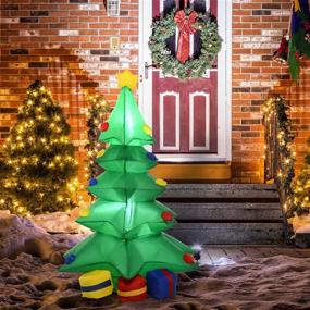 img 3 attached to 🎄 HOMCOM 4ft Christmas Inflatable Christmas Tree with Presents - Outdoor Blow-Up Yard Decoration with LED Lights Display for Enhanced SEO