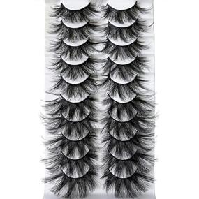 img 4 attached to Lashes Natural Eyelashes Dramatic Multipack