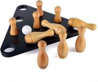 idealenjoy hardwood shuffleboard bowling pin set with pinsetter and 10 bowling pins логотип