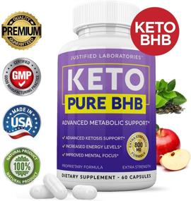 img 3 attached to 🥦 Keto Pure BHB Pills - Advanced Ketogenic Supplement with Real Exogenous Ketones for Men and Women - 60 Capsules, Pack of 3 Bottles