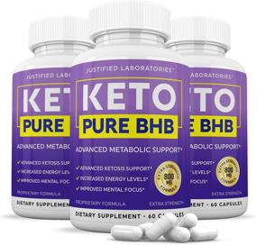 img 4 attached to 🥦 Keto Pure BHB Pills - Advanced Ketogenic Supplement with Real Exogenous Ketones for Men and Women - 60 Capsules, Pack of 3 Bottles