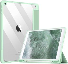 img 4 attached to 📱 TiMOVO Case for New iPad 10.2-inch (2021/2020) - Pencil Holder, Clear Back, Auto Wake/Sleep - Green