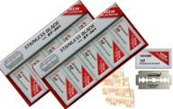 💈 dorco double edge razor platinum stainless blades red st 301 - 200 blades in 2 boxes logo