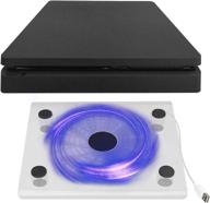 🔌 usb cooler cooling fan stand with led lights, compatible with ps4, ps4 pro, ps4 slim, ps3/slim console, laptop, notebook, and gaming consoles logo