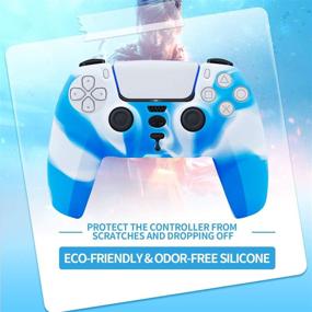 img 2 attached to 🎮 Playstation 5 Controller Silicone Skin Protector with Thumb Grip Cases - Pack of 3 for PS5 Console