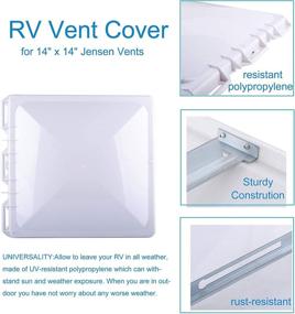 img 2 attached to 🔧 Wadoy 13" x 13" RV Vent Cover: Compatibility with Jensen Metal Roof Vents, Camper Vent Lid (2 Pack)