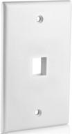 🔌 premium mediabridge keystone wall plate (1-port, white) - 5 pack - part# 51w-101-5pk - buy now! logo