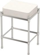 🪑 gatco 1357 satin nickel rectangle vanity stool, 19.5" h - enhanced seo logo