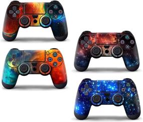 img 4 attached to 🌌 Four Pack Starry Sky UUShop Vinyl Skin Sticker Decal Cover for Playstation4 PS4 Controller